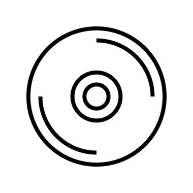 CD simgesi. Tasarım biçimi beyaz arkaplanda izole edildi