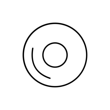 CD simgesi. Tasarım biçimi beyaz arkaplanda izole edildi