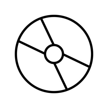 CD simgesi. Tasarım biçimi beyaz arkaplanda izole edildi