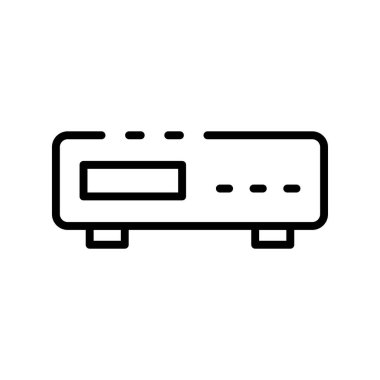 CD çalar simgesi. Tasarım biçimi beyaz arkaplanda izole edildi