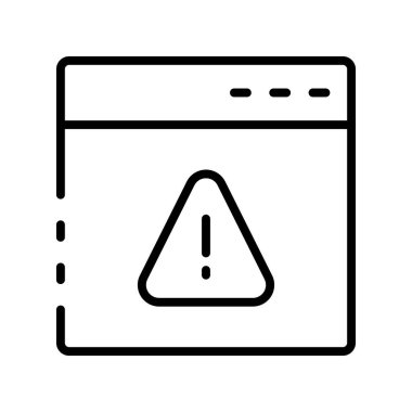 Dikkat ikonu. Tasarım biçimi beyaz arkaplanda izole edildi