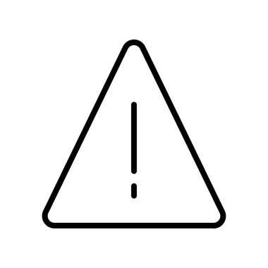 Dikkat ikonu. Tasarım biçimi beyaz arkaplanda izole edildi