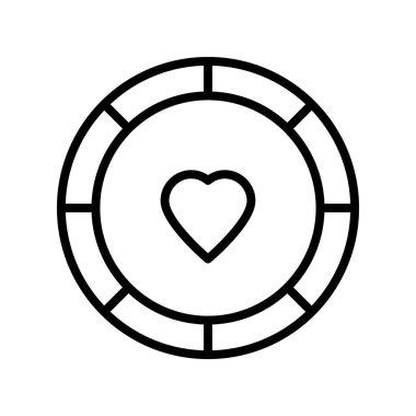 Kumarhane ikonu. Tasarım biçimi beyaz arkaplanda izole edildi