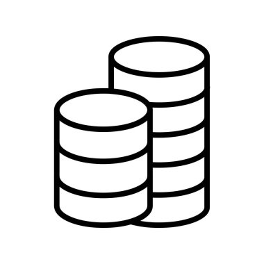 Kumarhane çipi ikonu. Tasarım biçimi beyaz arkaplanda izole edildi