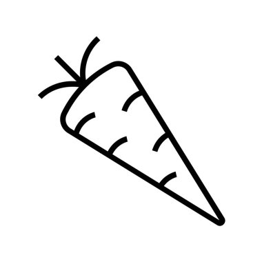 Havuç ikonu. Tasarım biçimi beyaz arkaplanda izole edildi