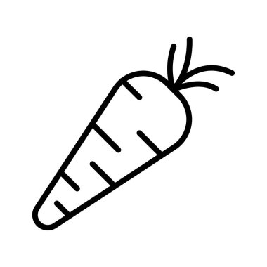 Havuç ikonu. Tasarım biçimi beyaz arkaplanda izole edildi