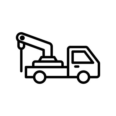 kargo kamyonu ikonu. Tasarım biçimi beyaz arkaplanda izole edildi