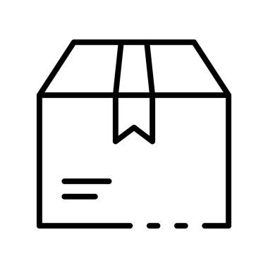 Karton simge. Tasarım biçimi beyaz arkaplanda izole edildi