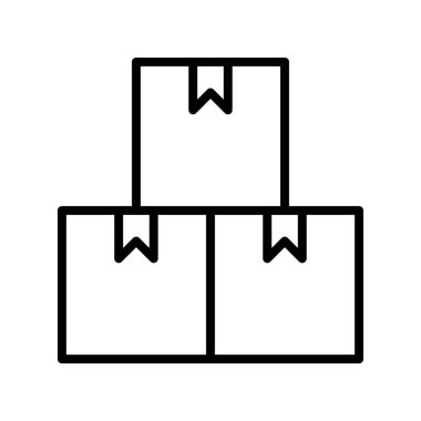 Karton simge. Tasarım biçimi beyaz arkaplanda izole edildi