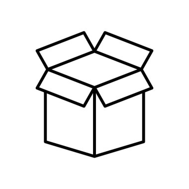 Karton simge. Tasarım biçimi beyaz arkaplanda izole edildi