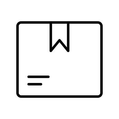 Karton simge. Tasarım biçimi beyaz arkaplanda izole edildi