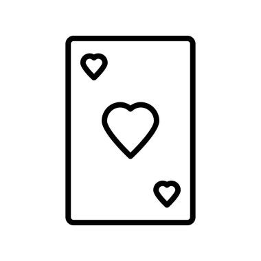 Kart oyunu simgesi. Tasarım biçimi beyaz arkaplanda izole edildi