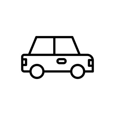 Araba ikonu. Tasarım biçimi beyaz arkaplanda izole edildi