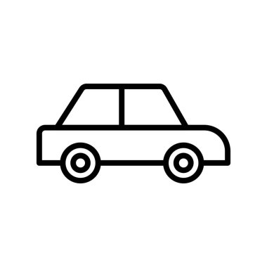 Araba ikonu. Tasarım biçimi beyaz arkaplanda izole edildi