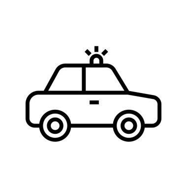 Araba ikonu. Tasarım biçimi beyaz arkaplanda izole edildi