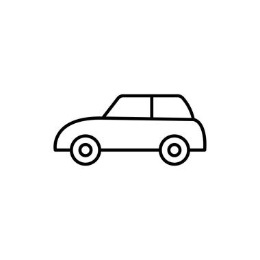 Araba ikonu. Tasarım biçimi beyaz arkaplanda izole edildi