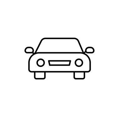 Araba ikonu. Tasarım biçimi beyaz arkaplanda izole edildi