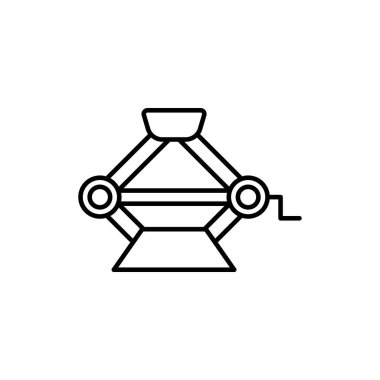 Araba hırsızlığı ikonu. Tasarım biçimi beyaz arkaplanda izole edildi