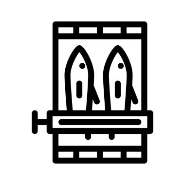 Konserve yemek ikonu. Tasarım biçimi beyaz arkaplanda izole edildi