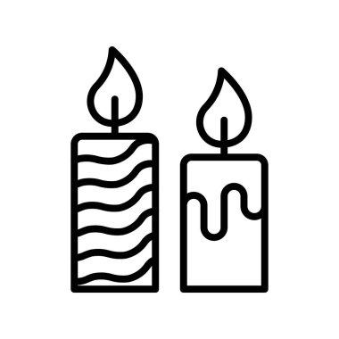 Mum ikonu. Tasarım biçimi beyaz arkaplanda izole edildi