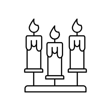 Mum ikonu. Tasarım biçimi beyaz arkaplanda izole edildi