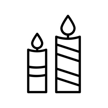 Mum simgesi. Tasarım biçimi beyaz arkaplanda izole edildi