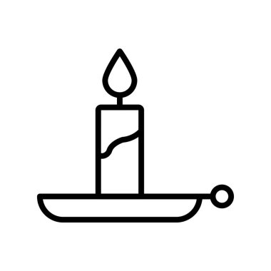 Mum tutacağı simgesi. Tasarım biçimi beyaz arkaplanda izole edildi