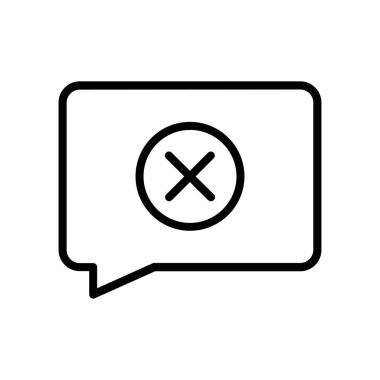 Simgeyi iptal et. Tasarım biçimi beyaz arkaplanda izole edildi