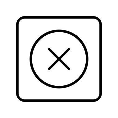 Simgeyi iptal et. Tasarım biçimi beyaz arkaplanda izole edildi