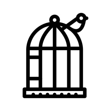 Kanarya ikonu. Tasarım biçimi beyaz arkaplanda izole edildi