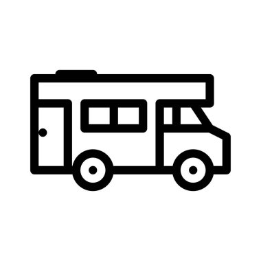 Kamp ikonu. Tasarım biçimi beyaz arkaplanda izole edildi