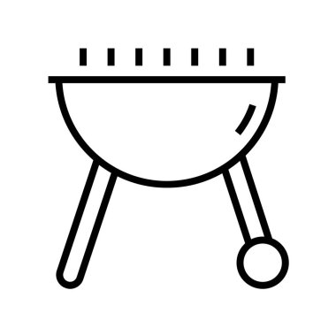 Kamp ateşi ikonu. Tasarım biçimi beyaz arkaplanda izole edildi