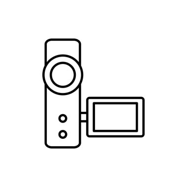 Kamera simgesi. Tasarım biçimi beyaz arkaplanda izole edildi