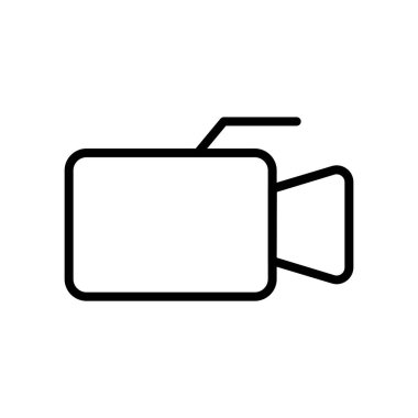 Kamera simgesi. Tasarım biçimi beyaz arkaplanda izole edildi