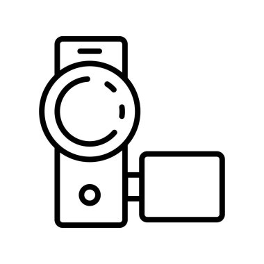 Kamera lensi simgesi. Tasarım biçimi beyaz arkaplanda izole edildi