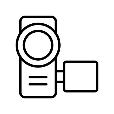 Kamera simgesi. Tasarım biçimi beyaz arkaplanda izole edildi