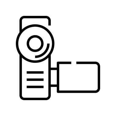 Kamera simgesi. Tasarım biçimi beyaz arkaplanda izole edildi