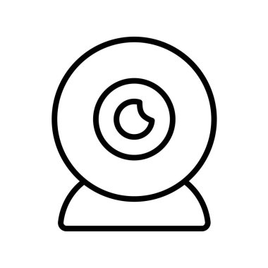 Kamera simgesi. Tasarım biçimi beyaz arkaplanda izole edildi