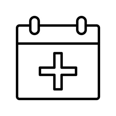 Takvim simgesi. Tasarım biçimi beyaz arkaplanda izole edildi