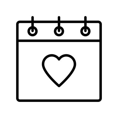 Takvim simgesi. Tasarım biçimi beyaz arkaplanda izole edildi