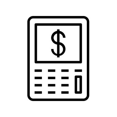 Hesap makinesi simgesi. Tasarım biçimi beyaz arkaplanda izole edildi