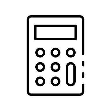 Hesap makinesi simgesi. Tasarım biçimi beyaz arkaplanda izole edildi