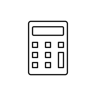 Hesap makinesi simgesi. Tasarım biçimi beyaz arkaplanda izole edildi