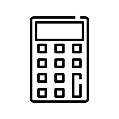 Hesap makinesi simgesi. Tasarım biçimi beyaz arkaplanda izole edildi