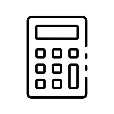 Hesap makinesi simgesi. Tasarım biçimi beyaz arkaplanda izole edildi