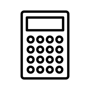 Hesap makinesi simgesi. Tasarım biçimi beyaz arkaplanda izole edildi