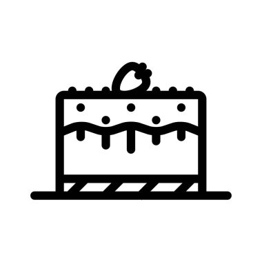 Kek ikonu. Tasarım biçimi beyaz arkaplanda izole edildi
