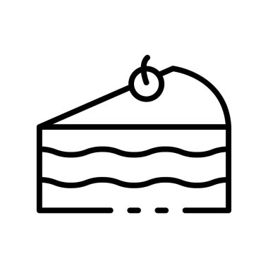 Kek ikonu. Tasarım biçimi beyaz arkaplanda izole edildi