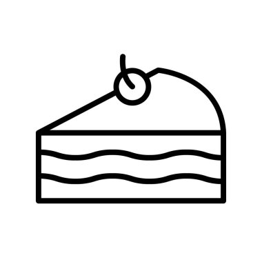 Kek ikonu. Tasarım biçimi beyaz arkaplanda izole edildi