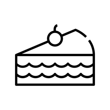 Pasta parçası ikonu. Tasarım biçimi beyaz arkaplanda izole edildi